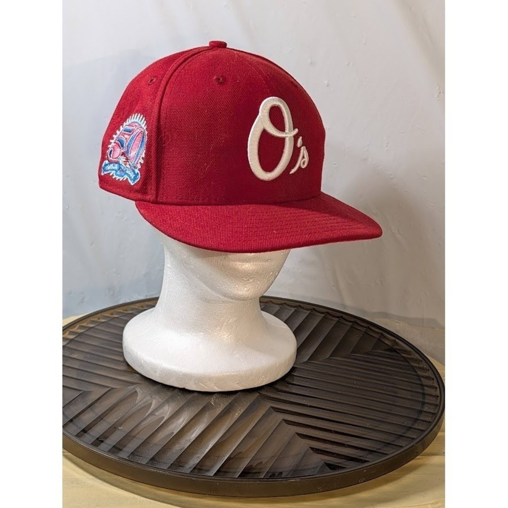 New Era Baltimore Orioles Hat Mens OSFM Red Good O's Script Baseball Cap - Picture 2 of 12